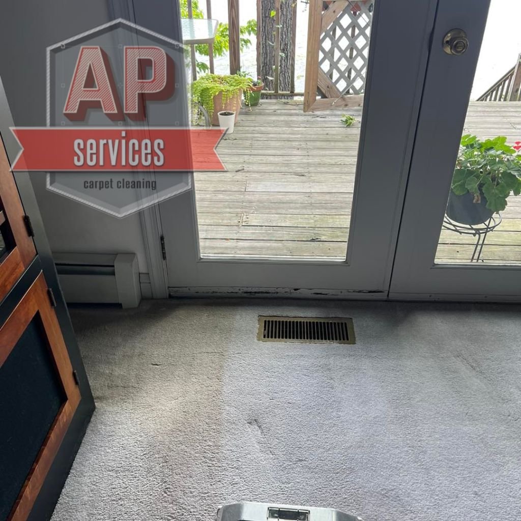 Before and after carpet cleaning for pet stains in Gloucester County